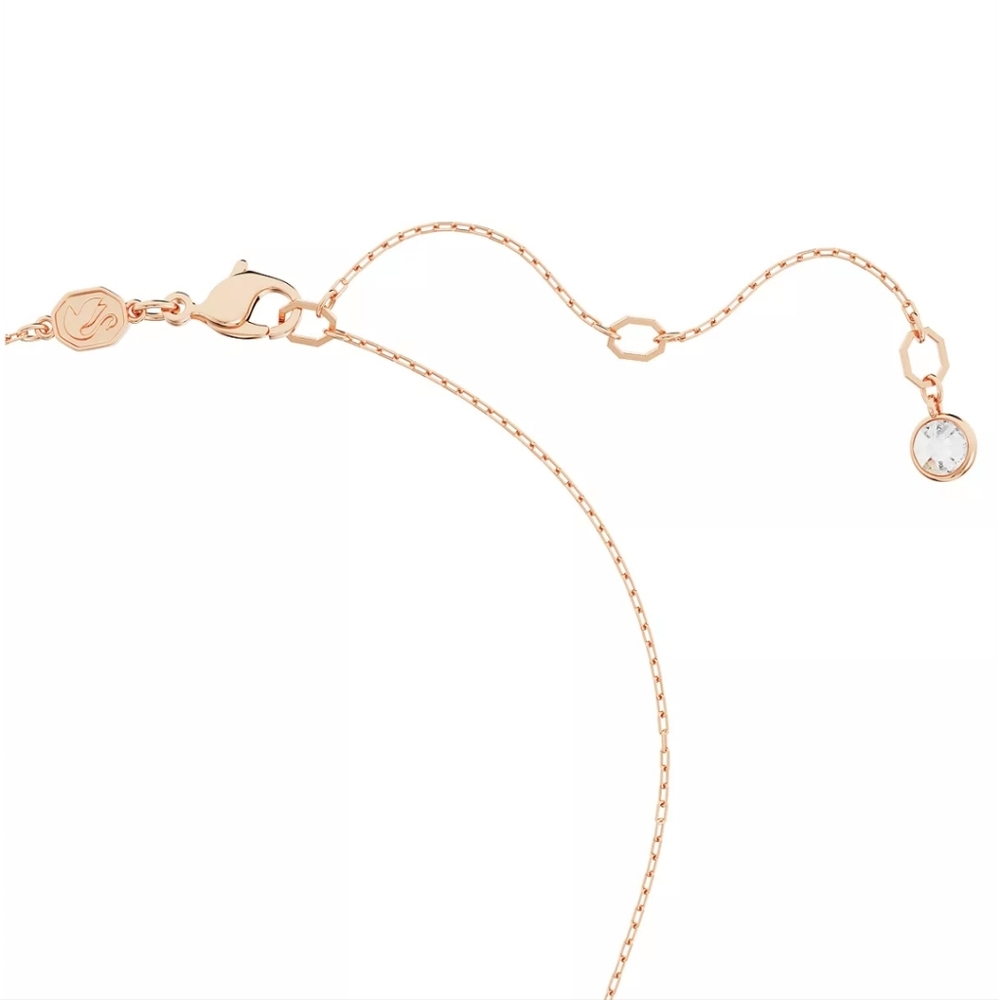 NWT Rose Gold-Tone Crystal Moon & Imitation Pearl Pendant Necklace, 15-3/4" +2 - Picture 3 of 6